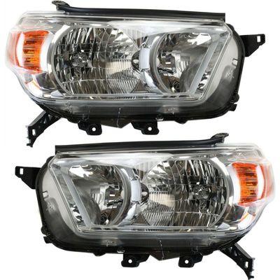 LORIYOKS Headlight Set Left Right Clear Lens for Toyota 4Runner 2010-2013