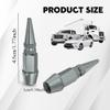 HABNVUON 4PCS 45mm Spiked Aluminum Stem Valve Caps, Tire Valve Caps, Dustproof Aluminum Alloy Wheel Stem Covers, Car Accessories Leak-Proof Wheel Air Covers Fit for SUV Truck Bicycle (Gray, 45MM) view 2
