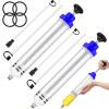 Lothee 2 Pack 500cc Automotive Fluid Extractor Pump Oil Extractor Hand Syringe Pump with Hose Manual Suction Vacuum Fuel Car Transfer for Power Steering, Hydraulic Fluid(Blue) view 1