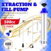 Lothee 2 Pack 500cc Automotive Fluid Extractor Pump Oil Extractor Hand Syringe Pump with Hose Manual Suction Vacuum Fuel Car Transfer for Power Steering, Hydraulic Fluid(Blue) view 2