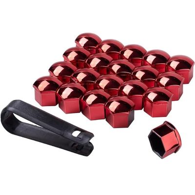 RCSCDSZ Car Wheel Nut for Infiniti Q50 2014-2018, Hub Lugs Nuts Tire Bolts Rims Protective Tyre Valve Screw Cap Cover Removal Replacement Accessories,D/Red-A/17mm