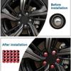 RCSCDSZ Car Wheel Nut for Infiniti Q50 2014-2018, Hub Lugs Nuts Tire Bolts Rims Protective Tyre Valve Screw Cap Cover Removal Replacement Accessories,D/Red-A/17mm view 3