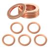 RGOAANC 10PCS Oil Drain Plug Gasket, 14mm Copper Crush Washer Oil Drain Plug, 007603-014106 Sealing Oil Plug Gaskets Replacement, Car Oil Gasket Rings Compatible with GLA GLE GLC (10PCS, Style 1) view 1