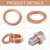RGOAANC 10PCS Oil Drain Plug Gasket, 14mm Copper Crush Washer Oil Drain Plug, 007603-014106 Sealing Oil Plug Gaskets Replacement, Car Oil Gasket Rings Compatible with GLA GLE GLC (10PCS, Style 1) view 3