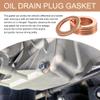 RGOAANC 10PCS Oil Drain Plug Gasket, 14mm Copper Crush Washer Oil Drain Plug, 007603-014106 Sealing Oil Plug Gaskets Replacement, Car Oil Gasket Rings Compatible with GLA GLE GLC (10PCS, Style 1) view 4