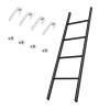 Metal Bunk Bed Ladder for Rv Bed,130cm Tall Step Ladder,Kids Bedroom/Library/Loft Climb Ladders,Replacement Bunk Ladders with Fitting (Color:Black) view 1