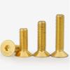 Zkensh-Bolts 10-20Pcs DIN7991 M2 M2.5 M3 M4 M5 Countersunk Flat Head Hex Hexagon Socket Screws Alloy Steel Titanium Plating Gold Screw, Widely Used(M2x10mm 20pcs) view 1