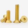 Zkensh-Bolts 10-20Pcs DIN7991 M2 M2.5 M3 M4 M5 Countersunk Flat Head Hex Hexagon Socket Screws Alloy Steel Titanium Plating Gold Screw, Widely Used(M2x10mm 20pcs) view 2