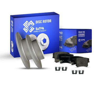 Sanwa Rear Rotors Ceramic Pads Kit For Dodge Charger Challenger 300 05-20