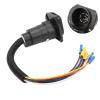 Spryflower Trailer Wiring Adapter 7 Way Connector, RV Wiring Adapter Plug with Bracket, Heavy Duty Plastic Construction for RV Trailer, 7 Way Trailer Connector with view 3
