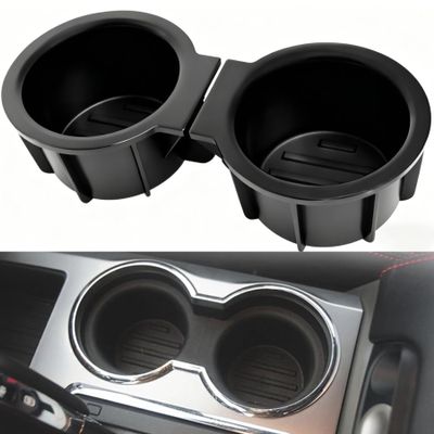 2Pcs 9L3Z-1513562-CB Front Console Cup Holder Inserts Fit for Ford F150 2009 2010 2011 2012 2013 2014, Flow Through Center Console Cup Holder Insert Replace 9L3Z1513562CB
