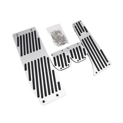 Fashionable Fit For BMW E60 E61 E63 E64 E70 M5 M6 5 Series 2006-2010 Accessories Aluminum Alloy Throttle Pedal Brake AT MT Accelerator Light(MT Silver)