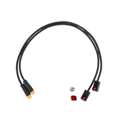 Electric Bike Brake Sensor with 3 Pin Male Waterproof Connector and Indicator Light, Cut-Off Sensor Cable Set for Ebike, E-Scooter, Motorcycle Brake Levers