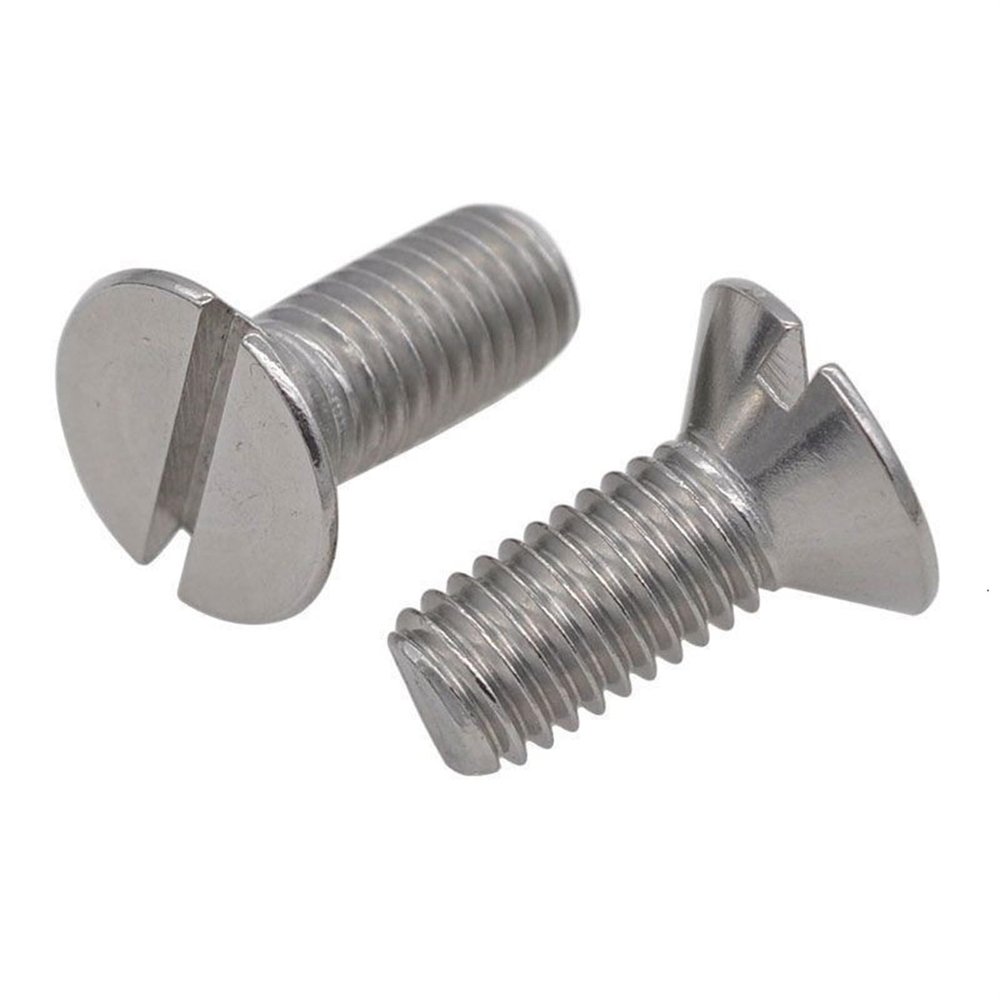 Zkensh-Bolts 304 A2-70 Stainless Steel Metric Threaded Slotted Flat Countersunk Head M1.6 M2 M2.5 M3 M4 M5 M6 Screw Bolt,10/50pcs, Widely Used(8mm,M3 50pcs)