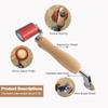 Double-End Silicone Seam Roller and Brass Detail Roller Set, Roofing Tool with Seam Tester view 2