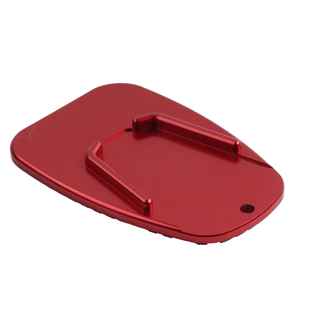 Bacar 1 Pc Aluminum Alloy Kickstands & Jiffy Stands Enlarge Kickstand Pad Plate Foot Side Stand Extension Red for motorcycles
