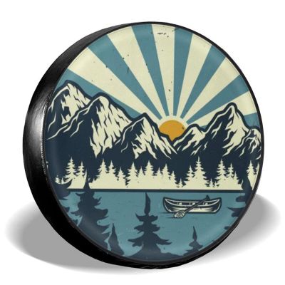 Spare Tire Cover for RV Trailer, Waterproof Wheel Cover, Camper Spare Tire Cover Fit for Jeep Wrangler Rv SUV Truck Travel Trailer 17inch04-259H-0008