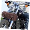 Happyyami Motorcycle Tail Bag with Metal Buckle Motorbike Tool Bag Accessory Handlebar Hanging Storage for Riders Brown view 4