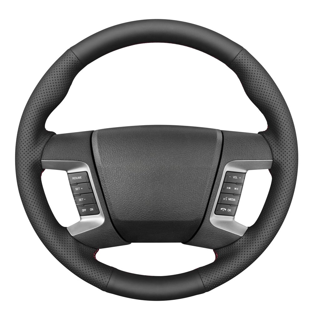 MEWANT Stitch On Custom Fit Steering Wheel Cover for Ford Fusion