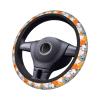 Gorgeous Flowers Car Universal Steering Wheel Cover - 15 Inch Anti-Slip Breathable Embossed Hand-Painted Leather Accessory for Women & Men, Easy to Install view 4