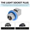 Titgoes Pack-2 2-pin License Plate Light Socket for Ford F-150 2004-2021, F-250 F-350 Super Duty 2008-2022, Fiesta, Escape, Expedition, Explorer, Fusion, Focus, Replaces F81Z13411AA AL8Z13411B (Gray) view 4