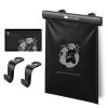 Mistriddle Headrest Hanging Car Trash Bag Holder - Aluminum Alloy with 25 Disposable Trash Bags, 2 Headrest Hooks, Compact Car Garbage Bin for Back Seat, Office, Travel & Camping (Black) view 1