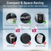 Mistriddle Headrest Hanging Car Trash Bag Holder - Aluminum Alloy with 25 Disposable Trash Bags, 2 Headrest Hooks, Compact Car Garbage Bin for Back Seat, Office, Travel & Camping (Black) view 3
