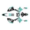 Kalair GFX Graphics Kit for Kawasaki KX450F 2012, and 2013-2015 OMINOUS Series Teal 09 Mil - Dirt pit bike motorcycle stickers, dirtbike racing automotive decal motocross accessories no-plastics view 1