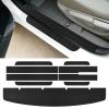 Bilisin 9PCS Car Door Sill Protector Compatible with Toyota RAV4 3th Gen 2006-2012,Carbon Fiber Leather Auto Trunk Door Sill Entry Guard Scratch Protector Accessories view 1