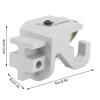 HilBeliFU RV Awning Rafter Claw, Heavy Duty RV Awning Lower Rafter Claws with Rivet, High Toughness Satin Aluminium Awning Rafter Clamp Replacement for II Awnings, 2.3x1.1x1.57in view 3