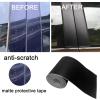MFQNENLK Matte Black Vinyl Tape for Black Out Chrome Delete Window Trim, Matte Black Vinyl Wrap Roll, Self-Adhesive Car Chrome Door Trim Delete Tape DIY Film with Tool Kit (3 inches x 30 feet) view 2