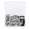Universal Fairing Bolts Kit 158 Pcs | High Strength Aluminum Motorcycle Bolts & Wrench Set | Replacement Fasteners for Front/Rear/Windscreen Fairings | Robust ABS Gaskets (Silver) view 1