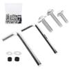 Universal Fairing Bolts Kit 158 Pcs | High Strength Aluminum Motorcycle Bolts & Wrench Set | Replacement Fasteners for Front/Rear/Windscreen Fairings | Robust ABS Gaskets (Silver) view 4