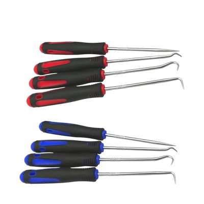 NNHUNYI 4Pcs/Set Car Oil Seal Screwdrivers Set Car Auto Oil Seal O-Ring Seal Gasket Pick Puller Remover Pick Hooks Tools Car Repair Tool(4pcs red)