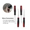 NNHUNYI 4Pcs/Set Car Oil Seal Screwdrivers Set Car Auto Oil Seal O-Ring Seal Gasket Pick Puller Remover Pick Hooks Tools Car Repair Tool(4pcs red) view 3