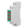 Vikye LCD Digital Display 3 Phase AC Voltmeter for Electric Power Meter, Precision Machined Switch Output, Suitable for Real Time Observation, Din Rail Mount view 1