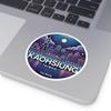 Radiant Sticker Kaohsiung Taiwan Night Skyline Sticker - Round Waterproof Vinyl Decal - Car, Tablet, Water Bottle, Suitcase view 2