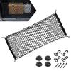 Zosgrew Car Rear Cargo Net, Double-layer Stretchable Cargo Storage Net, Automotive Trunk Mesh Organizer with Hook,Universal for Most Cars SUVs Trucks (Black) view 1