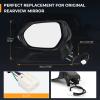 QBselecar driver side rear View Mirror Assembly compatible with Toyota Corolla 2020-2025 left side Door Mirror replace 8794012G00 TO1320394 6 pins Power adjustable Manual folding Heated view 2