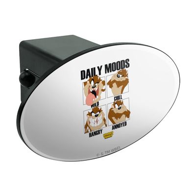GRAPHICS & MORE Looney Tunes Taz Daily Moods Oval Tow Hitch Cover Trailer Plug Insert 2"
