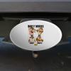GRAPHICS & MORE Looney Tunes Taz Daily Moods Oval Tow Hitch Cover Trailer Plug Insert 2" view 2