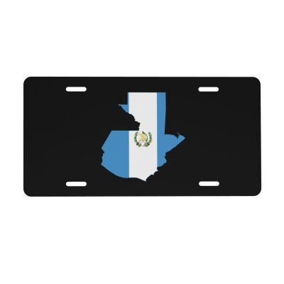 Flag of Guatemala Map Car Front Fake License Plate Decoration Vanity Label 6x12 Inch Front and Rear License Plates