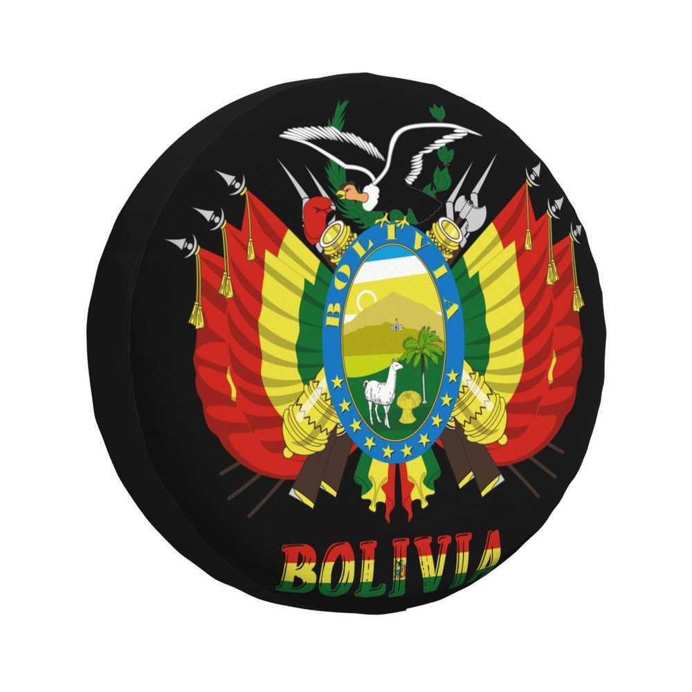 Bolivian Emblem Car Tire Dust Cover for Your SUV, Jeep, Rv, Trailer, Truck