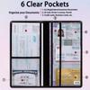 PU Leather Car Registration and Insurance Holder, Vehicle License Document Glove Box Compartment Organizer with Magnetic Shut, Auto Truck Document Holder, Driver License, Butterfly Moon Pattern view 2