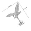 LALADEFIEE Metal Eagle Car Hood Ornament Fit Automotive Styling Badge Decal Sculpture Quick Installation Car Hood Decoration for Motorcycles view 2