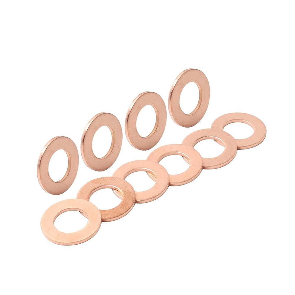 Cnswee6 22 * 12 * 5 Crush Washer Seal Ring Oil Drain Plug Gasket 10 Pcs Universal For many automotive, motorcycles Copper M12