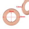 Cnswee6 22 * 12 * 5 Crush Washer Seal Ring Oil Drain Plug Gasket 10 Pcs Universal For many automotive, motorcycles Copper M12 view 2