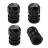 YoRise 4PCS American Flag Car Tire Valve Stem Caps, Aluminum Alloy Wheel Valve Stem Caps with Rubber O-Ring, Leakproof Car Tire Cap for Truck, Motorcycle, Bike (Black) view 1