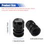 YoRise 4PCS American Flag Car Tire Valve Stem Caps, Aluminum Alloy Wheel Valve Stem Caps with Rubber O-Ring, Leakproof Car Tire Cap for Truck, Motorcycle, Bike (Black) view 2