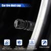 YoRise 4PCS American Flag Car Tire Valve Stem Caps, Aluminum Alloy Wheel Valve Stem Caps with Rubber O-Ring, Leakproof Car Tire Cap for Truck, Motorcycle, Bike (Black) view 3